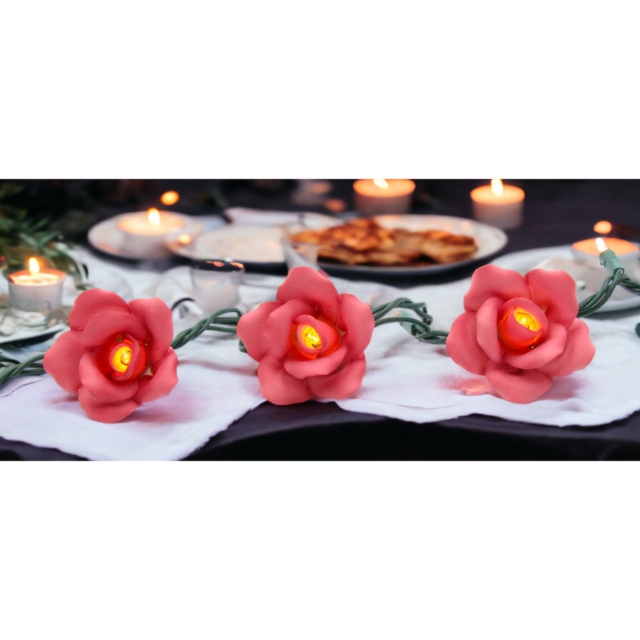 Ceramic Rose Flower Light Covers-Set of 3, Image 1