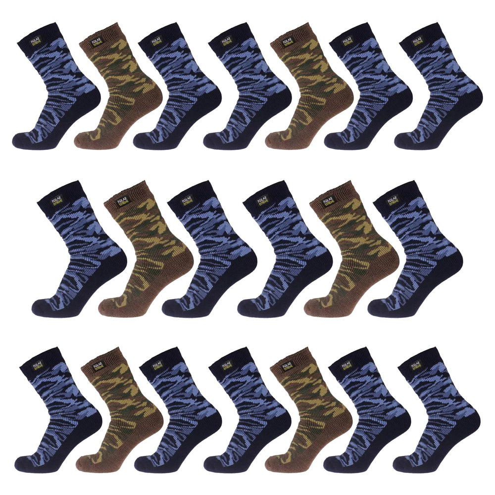 Mens Polar Extreme Insulated Thermal Ultra-Soft Winter Warm Crew Socks Image 2