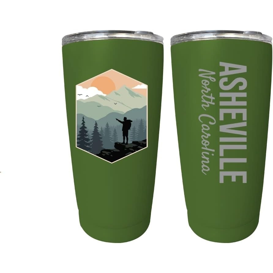 Asheville North Carolina Souvenir 16 oz Insulated Stainless Steel Tumbler Image 1
