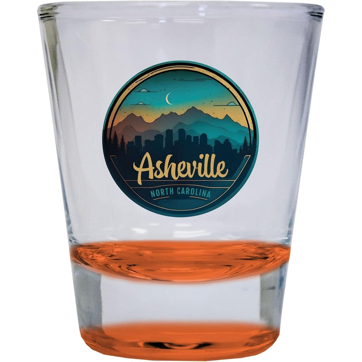 Asheville North Carolina Souvenir 1.5 Ounce Shot Glass Round Image 4