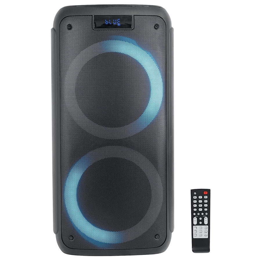 Norcent Dual 6.5" Portable Party Bluetooth Speaker with Flashing LED Lights Image 1