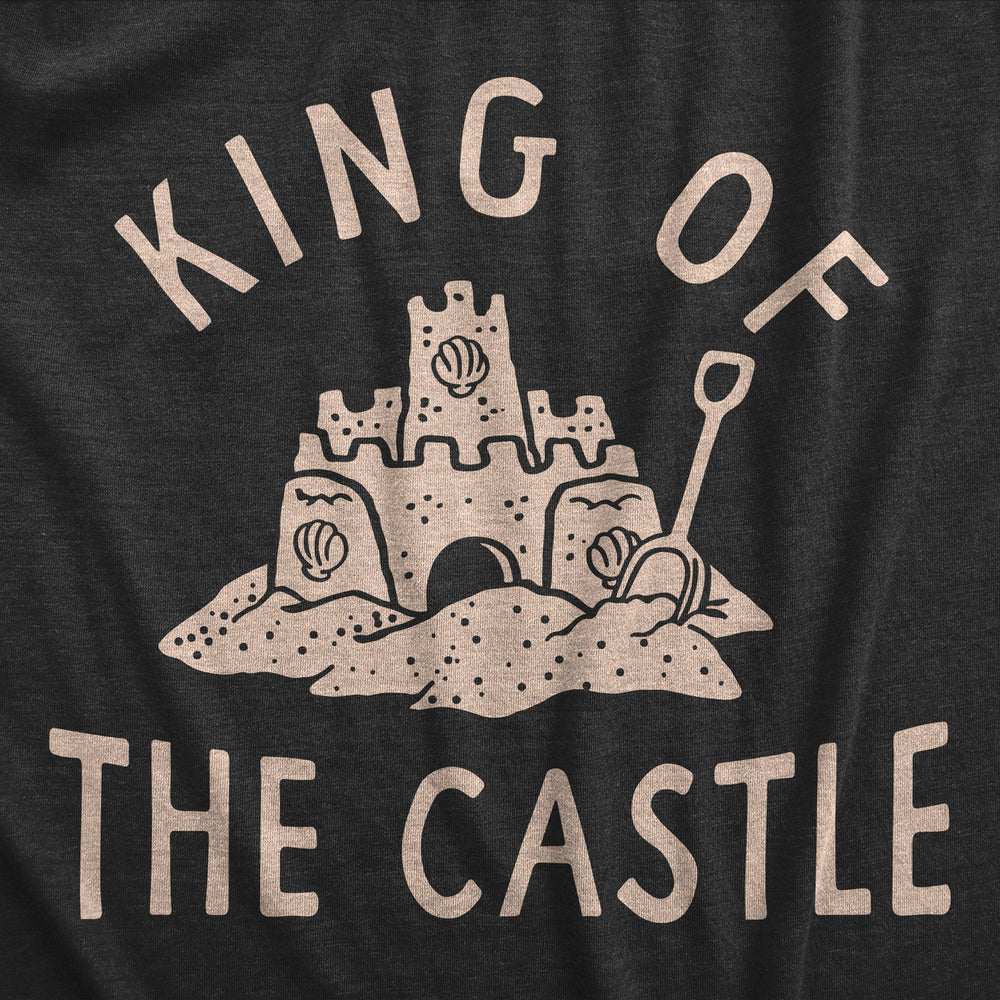 King Of The Castle Youth T Shirt Funny Sand Castle Beach Lovers Tee For Kids Image 2