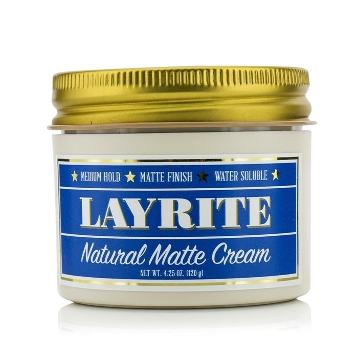 Layrite Natural Matte Cream (Medium Hold Matte Finish Water Soluble) 120g/4.25oz Image 1