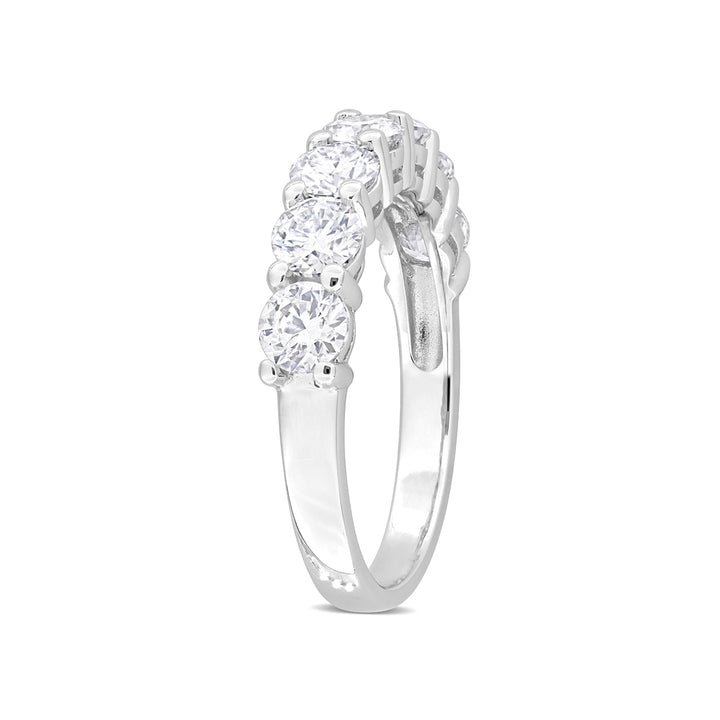 1.75 Carat (ctw) Lab-Created Moissanite Anniversary Band Ring in Sterling Silver Image 4