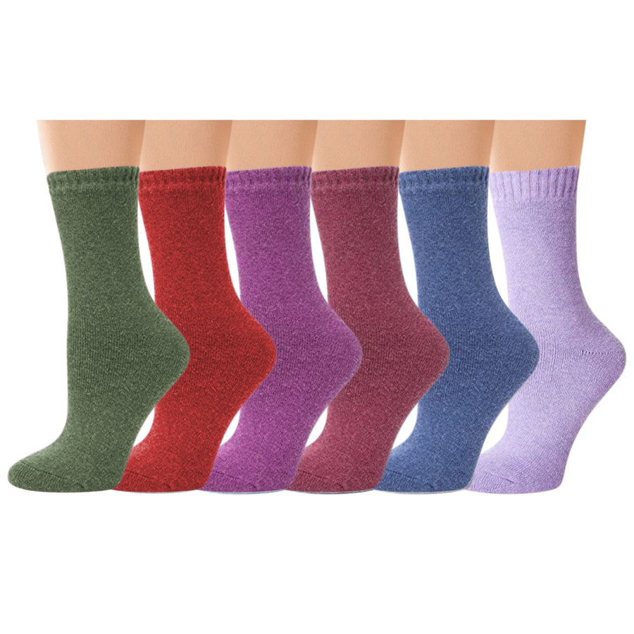6-Pairs: Womens Warm Thick Merino Lamb Wool Winter Thermal Socks Image 1