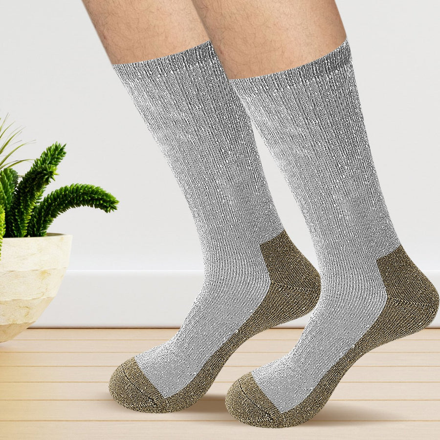 2-Pairs: Mens Warm Thick Merino Lamb Wool Socks Image 1