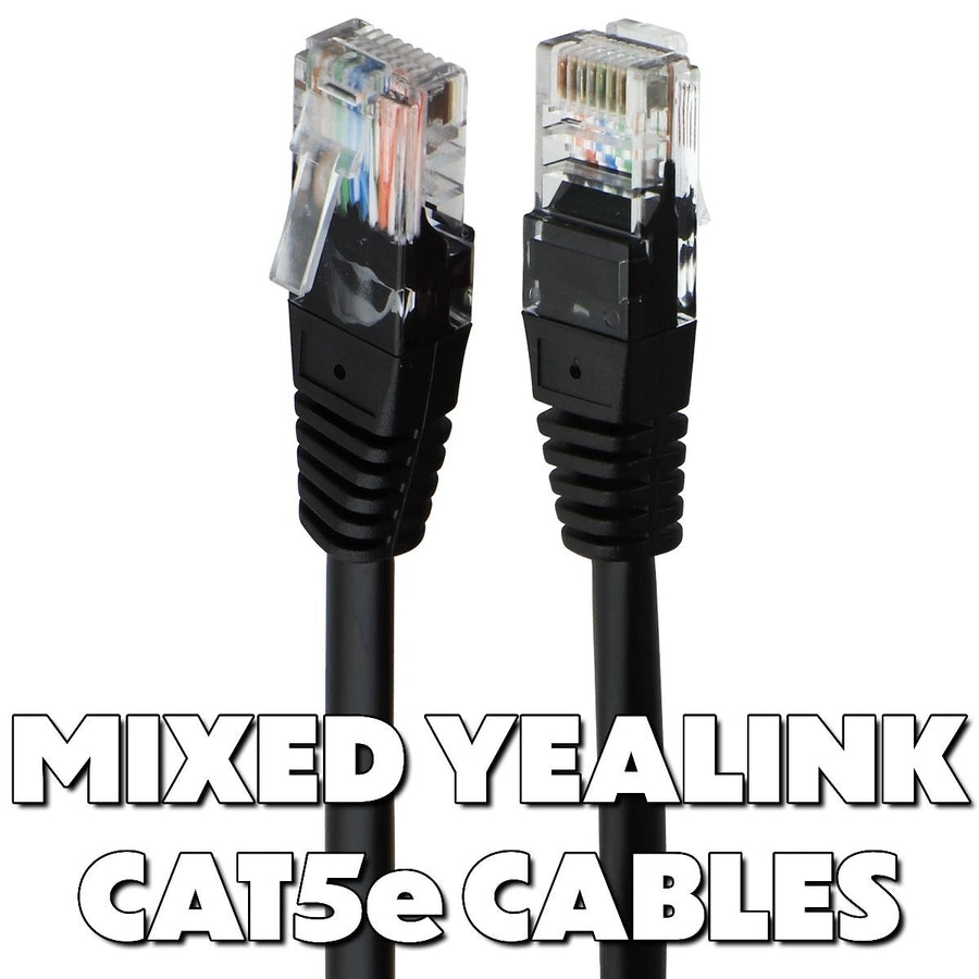 MIXED Yealink (3.3FT/1M) Cat5e Ethernet Cables - Black (E348815) Image 1
