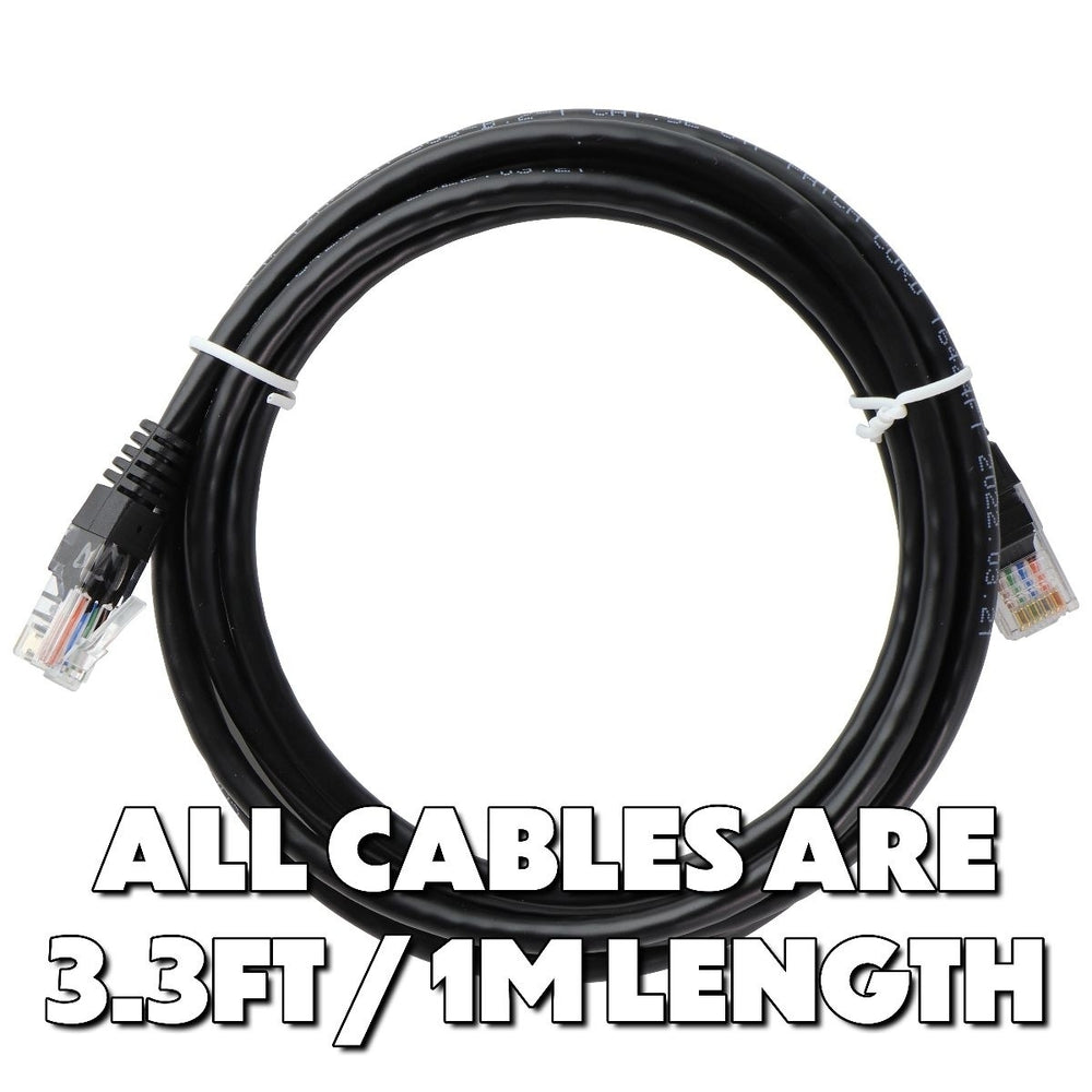 MIXED Yealink (3.3FT/1M) Cat5e Ethernet Cables - Black (E348815) Image 2