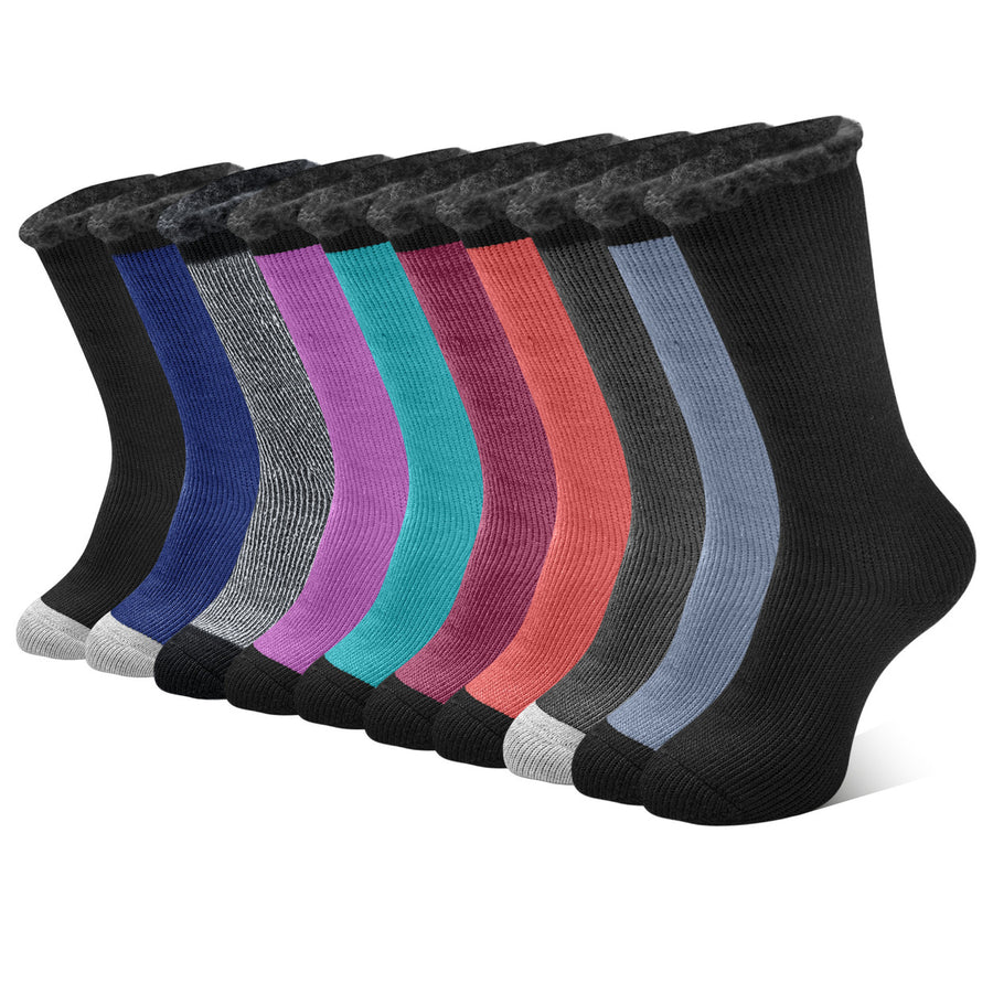 3-Pairs: Mens Thermal-Insulated Brushed Lined Warm Heated Winter Socks for Cold Weather Image 1