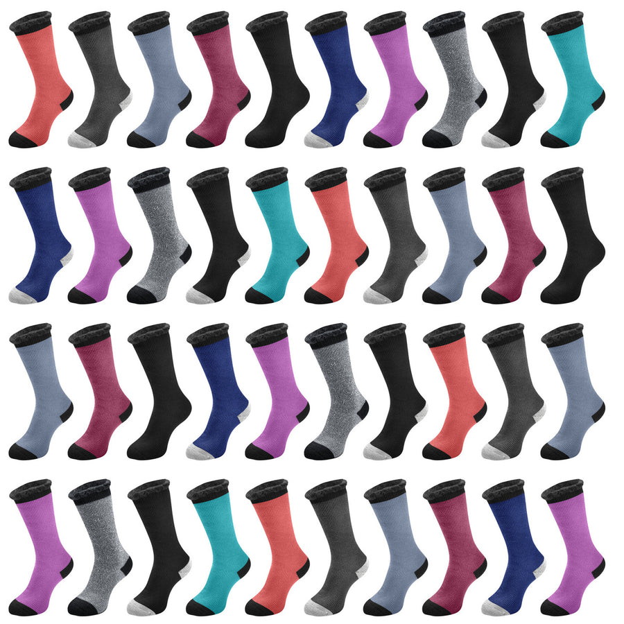 5-Pairs: Mens Thermal-Insulated Brushed Lined Warm Heated Winter Socks for Cold Weather Image 1