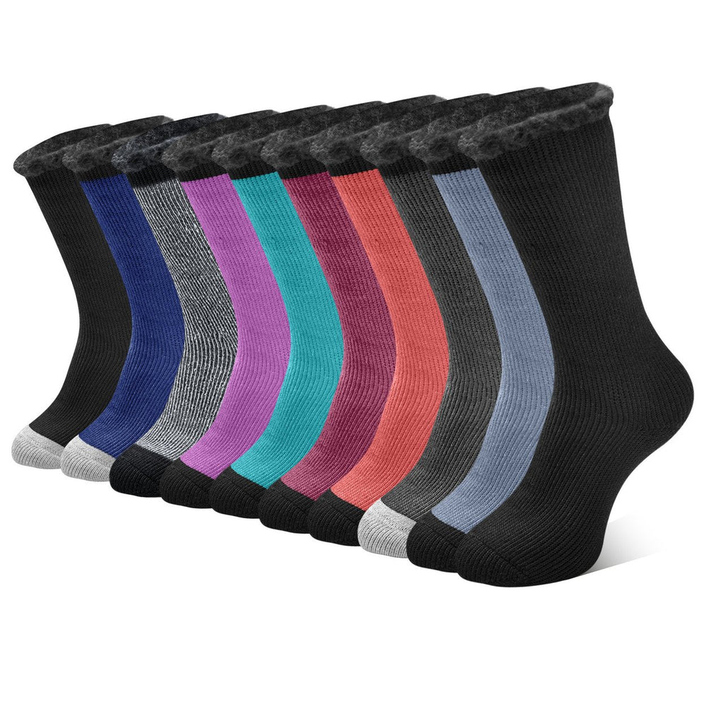 6-Pairs: Mens Thermal-Insulated Brushed Lined Warm Heated Winter Socks for Cold Weather Image 2