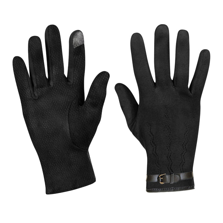 2-Pairs: Winter Warm Soft Lining Weather-Proof Touchscreen Suede Insulated Gloves Image 7