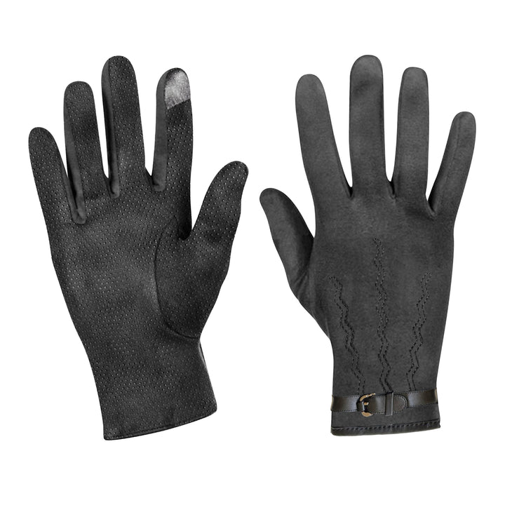 2-Pairs: Winter Warm Soft Lining Weather-Proof Touchscreen Suede Insulated Gloves Image 8