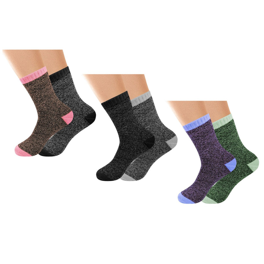 3-Pairs: Womens Winter Warm Thick Soft Cozy Thermal Boot Socks Image 1