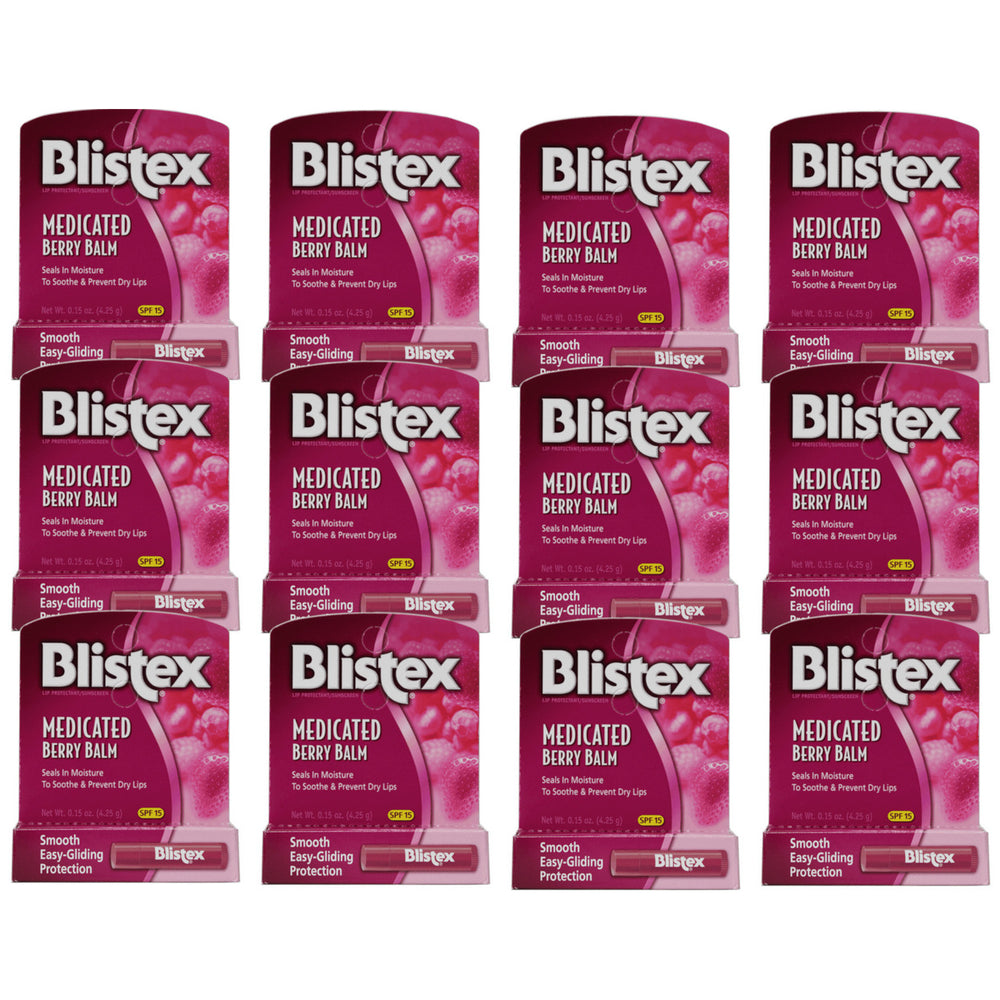 Blistex Medicated Lip BalmSPF 15Berry.15-Ounce Tubes (12 pack) Image 2