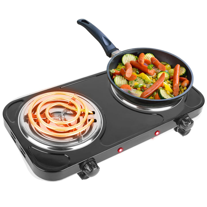 2000W Electric Double Burner Portable Coil Heating Hot Plate Stove Countertop RV Hotplate with Non-Slip Rubber Feet 5 Image 8