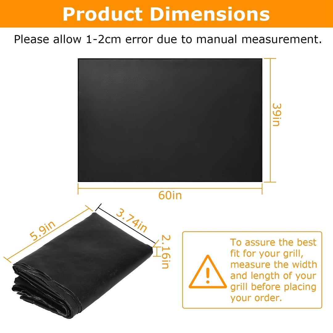 60x39in Under Grill Mat Folding Oil Absorbent Reusable Water Resistant Grilling Protective Mat for Decks Patios Smokers Image 6