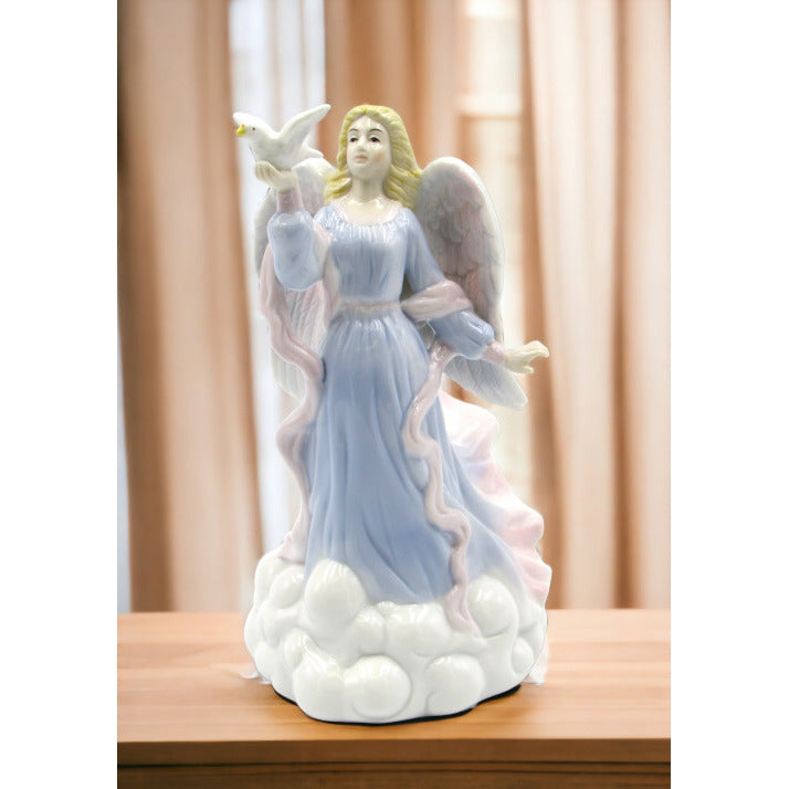 Ceramic Angel with Dove Bird FigurineReligious DcorReligious GiftChurch Dcor, Image 2