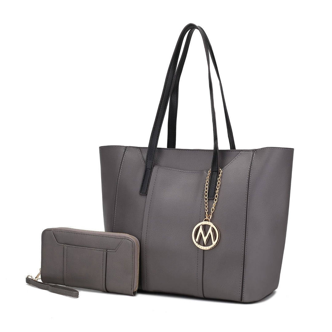 Dinah Light Weight Tote Handbag with Wallet by Mia K. Image 8