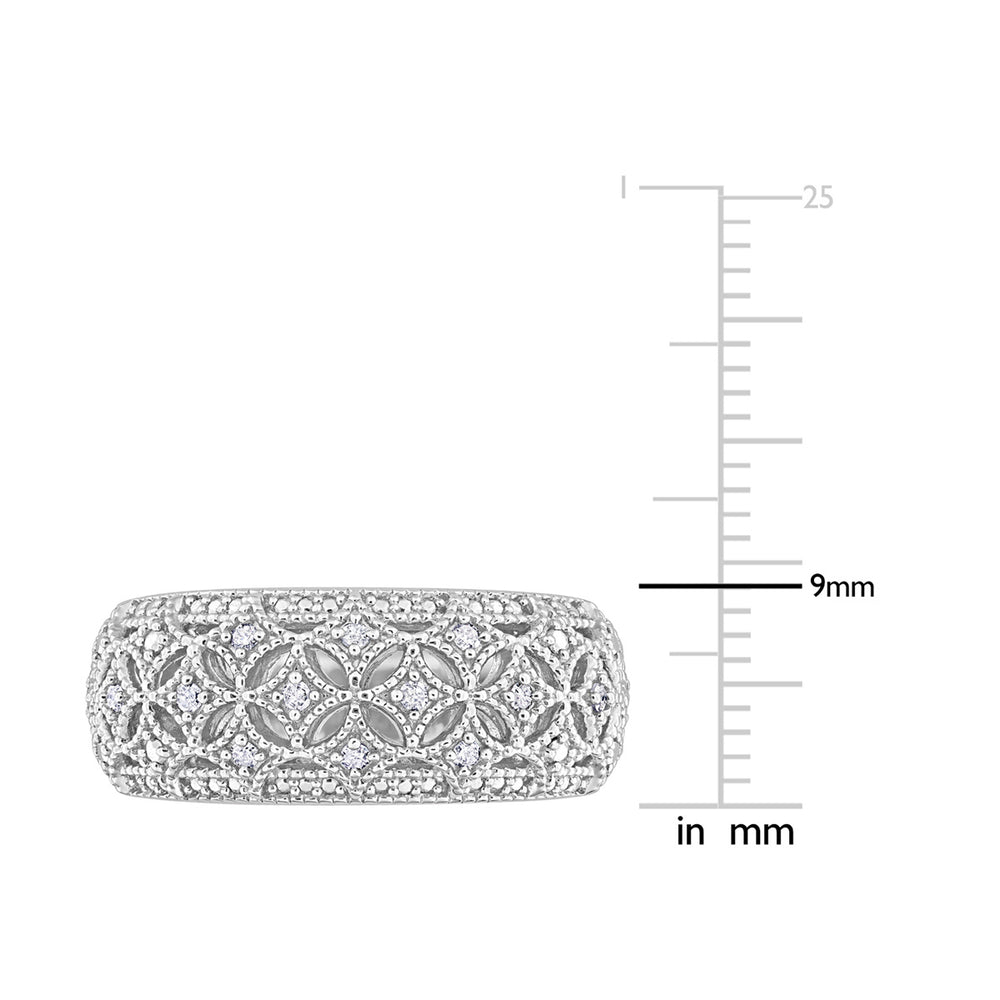 1/10 Carat (ctw) Diamond Ring in Sterling Silver Image 2