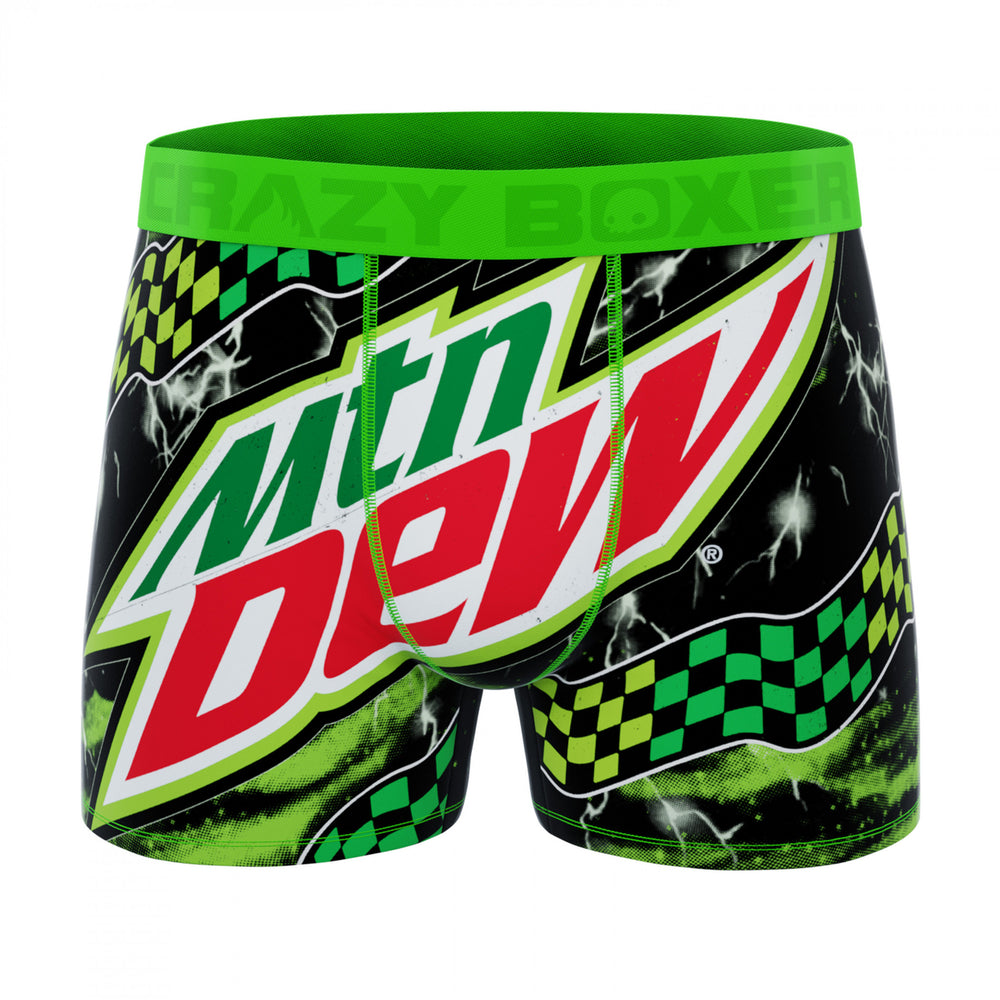 Crazy Boxers Mountain Dew Logo Boxer Briefs and Socks in Soda Can Image 2