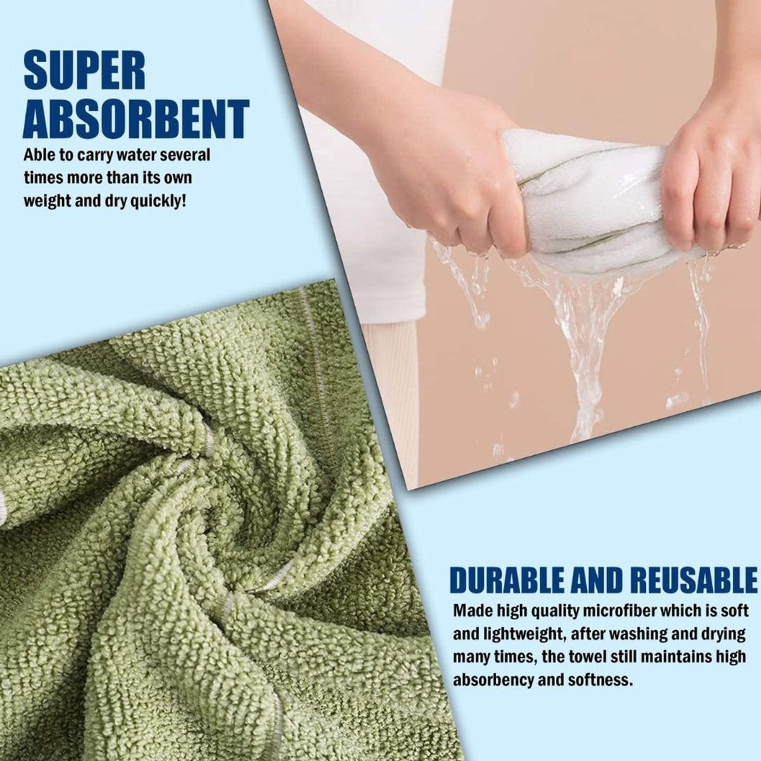 10-Pack: Ultra-Absorbent Multi Use Cleaning Super Soft Microfiber Dish Utility Rag Cloths Image 4