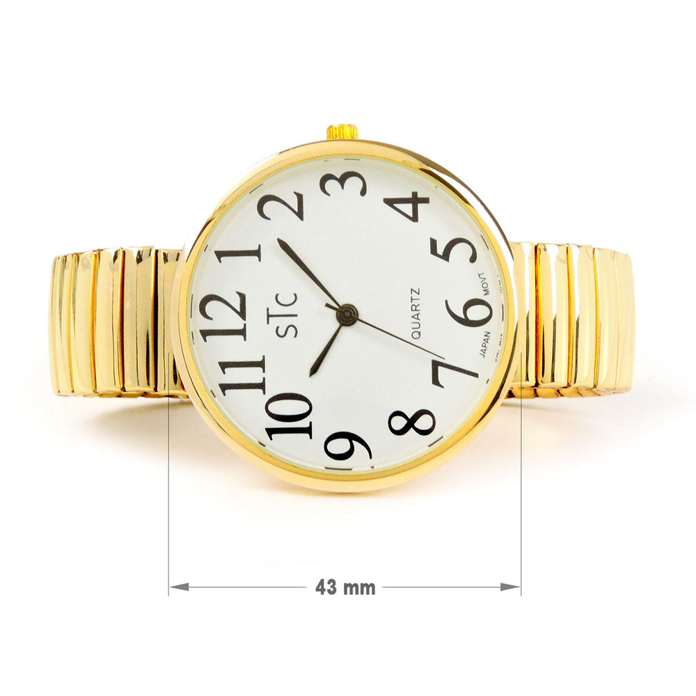CLEARANCE SALE - Super Large Face Stretch Band Watch (STC Gold) Image 2