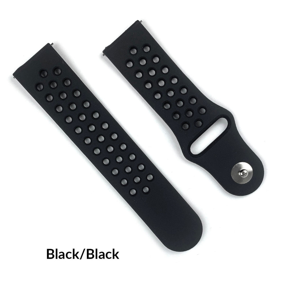 Sport Style Dual Colors Silicone Watch Bands with Quick Release Bar for Size 20mm 22mm Replacement Bracelet Image 2