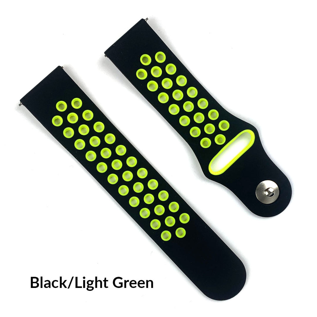 Sport Style Dual Colors Silicone Watch Bands with Quick Release Bar for Size 20mm 22mm Replacement Bracelet Image 3