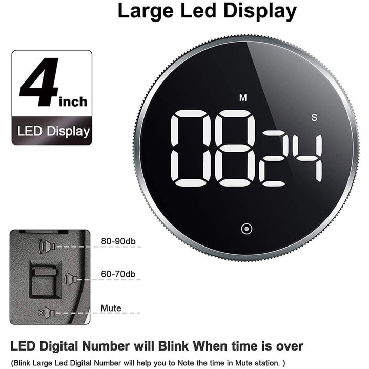 Digital Magnetic Timer with Large DisplayCountdown Count-up Clockfor Any Purpose Image 4