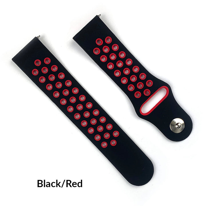 Sport Style Dual Colors Silicone Watch Bands with Quick Release Bar for Size 20mm 22mm Replacement Bracelet Image 9