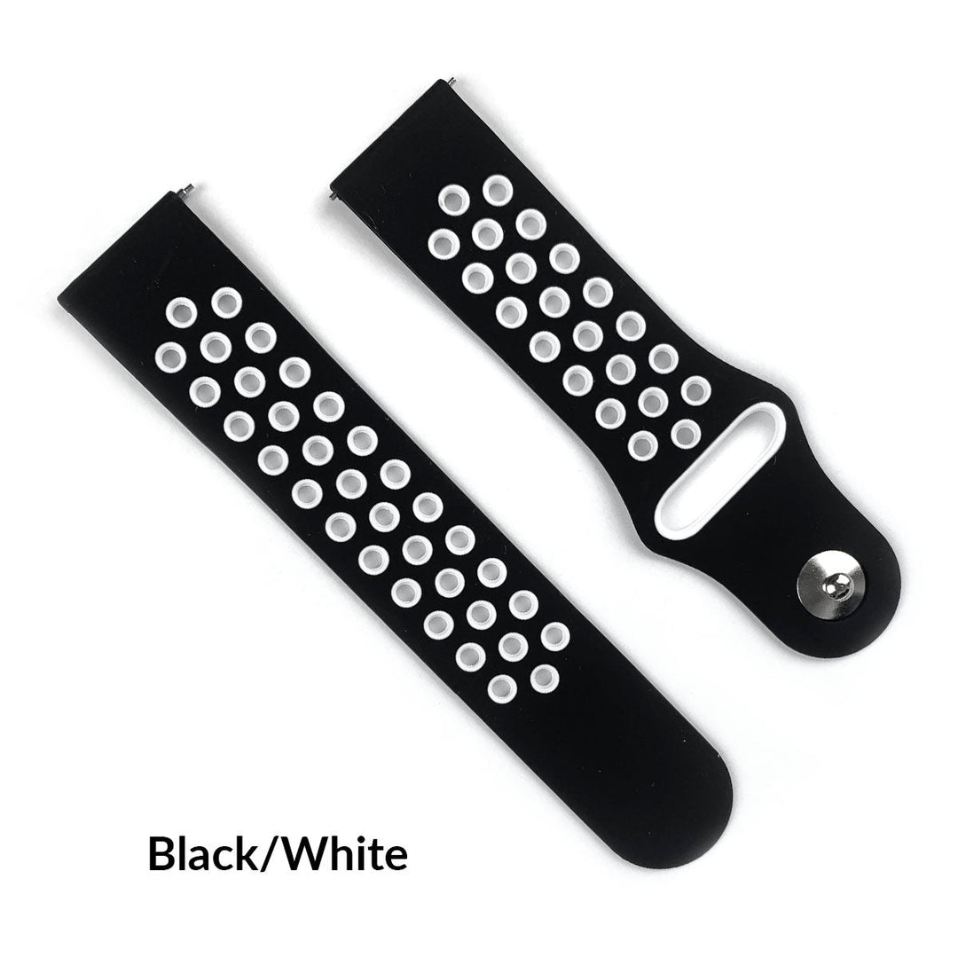 Sport Style Dual Colors Silicone Watch Bands with Quick Release Bar for Size 20mm 22mm Replacement Bracelet Image 10