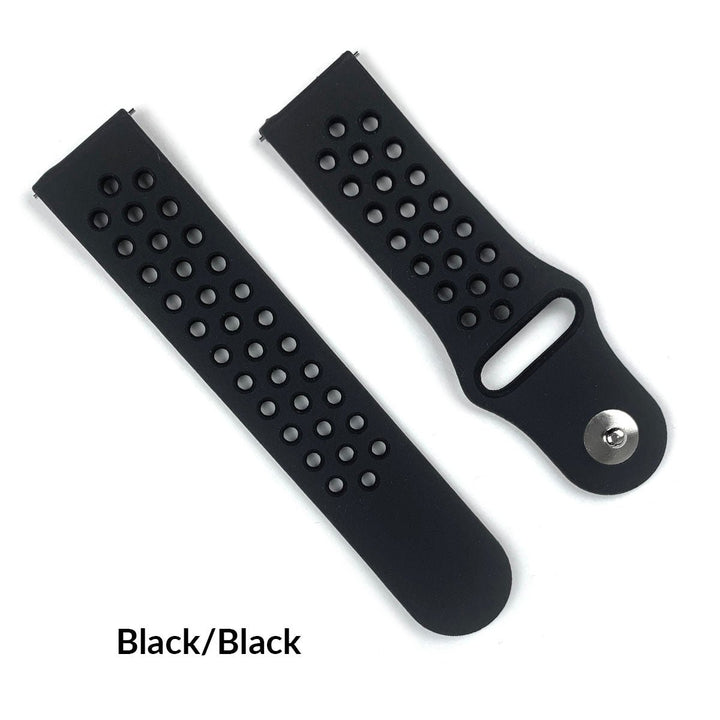 Sport Style Dual Colors Silicone Watch Bands with Quick Release Bar for Size 20mm 22mm Replacement Bracelet Image 12