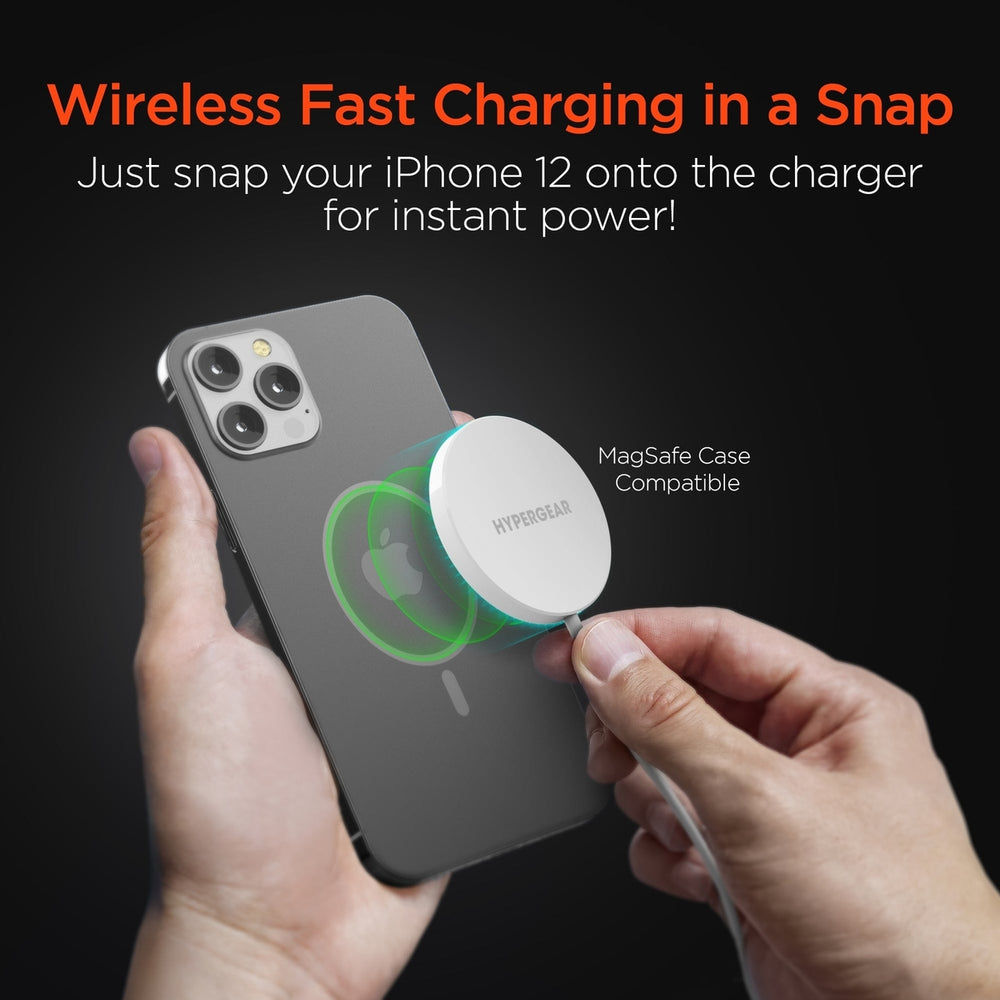 HyperGear Universal Magnetic 15W Wireless Fast Charger White (15418-HYP) Image 2