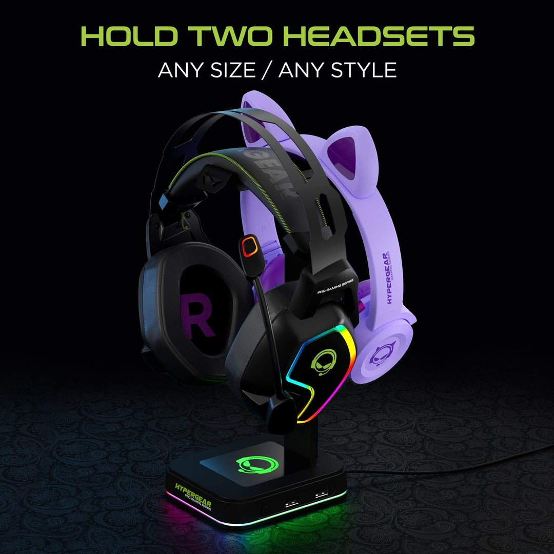 HyperGear RGB Command Station Headset Stand w 6 Color Light Effects (15624-HYP) Image 3