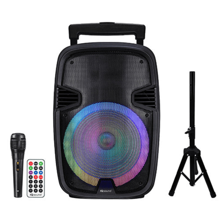 15" Portable Bluetooth Speaker with True Wireless Stereo and Mic (IQ-5715DJBT) Image 1