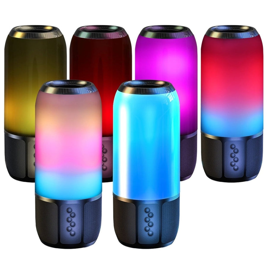 Wireless Portable Speaker Loud Stereo Speaker with Color Changing Light Radio Party TWS Speaker for Home Outdoor Image 1