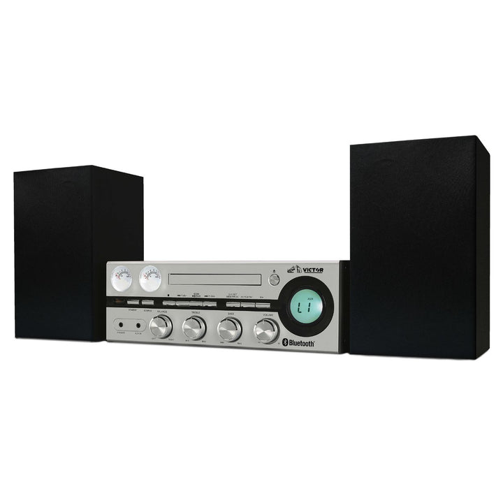 Victor Milwaukee 50W Desktop CD Stereo System w BluetoothCD Player and FM Radio Image 1