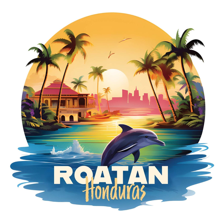 Roatan Honduras B Exclusive Destination Fridge Decor Magnet Image 1