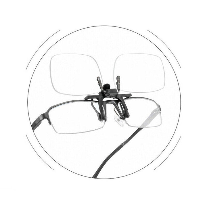 Clip-on Flip Up Rimless MagnifyingSuitable for Reading GlassesClip onto Over Eyeglasses Image 4