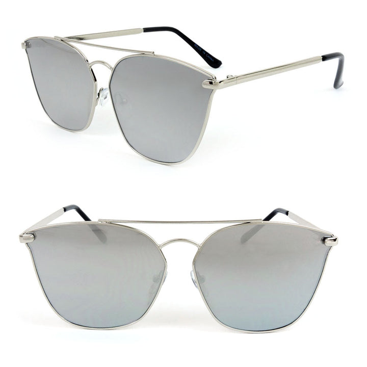 Lux Golden Metal Frame Colorful Mirror Sunglasses UV400 Lens Fashion SunGlasses Image 8