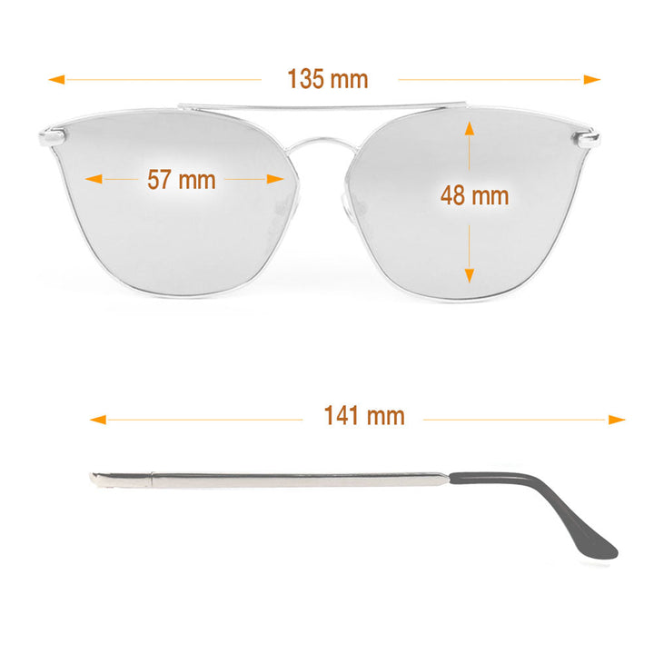 Lux Golden Metal Frame Colorful Mirror Sunglasses UV400 Lens Fashion SunGlasses Image 9