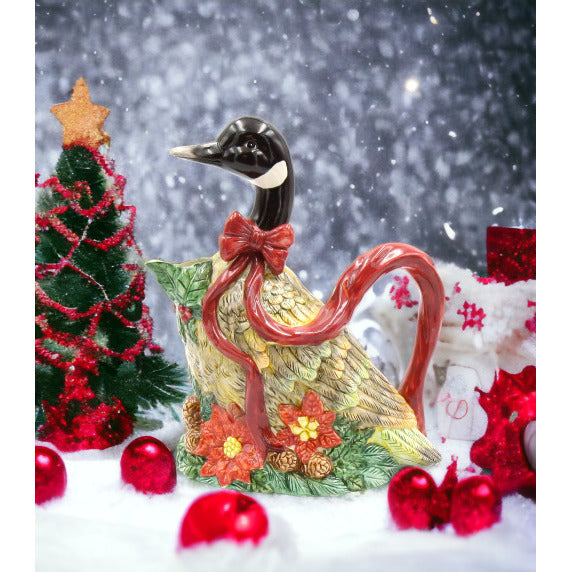 Ceramic Christmas Goose PitcherHome DcorFarmhouse Kitchen DcorChristmas Dcor Image 2