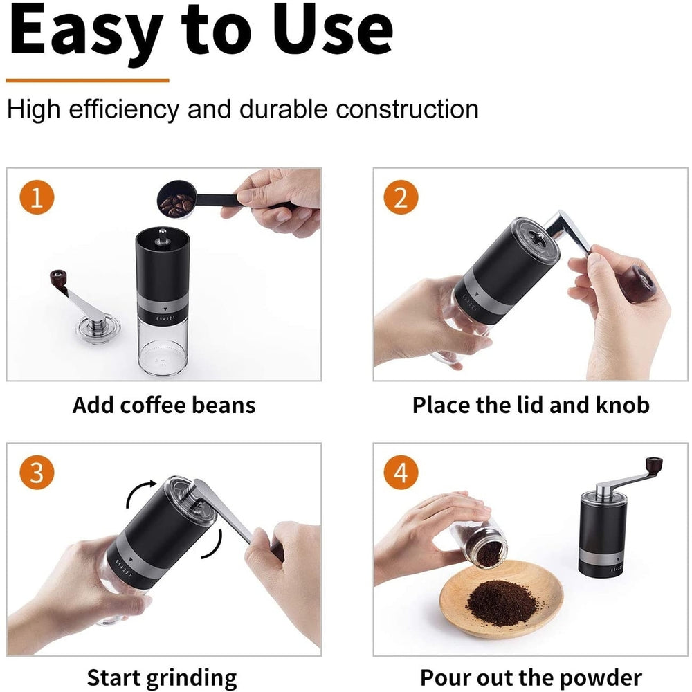 Manual Coffee Grinder with adjustable Coarse SettingCeramic Burr Grinder for French PressDrip CoffeeAeropress by Image 2