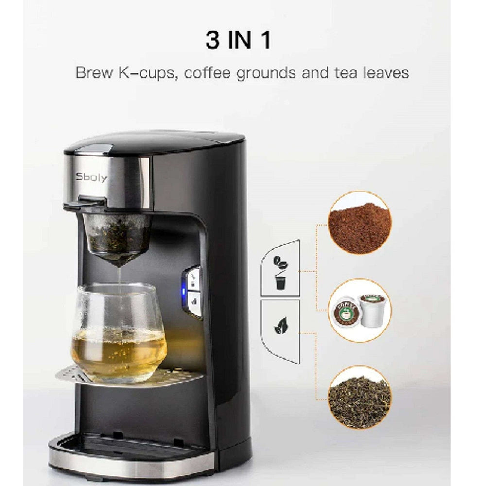 Sboly 3-in-1 Coffee MachineTea and Coffee Maker for K-CupGround Coffee and Tea LeavesSYCM-630 Image 2