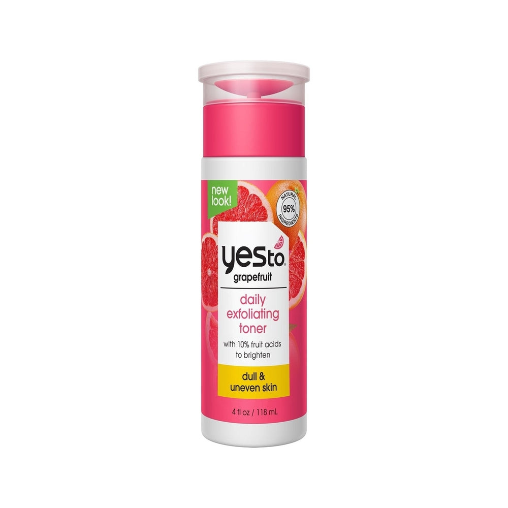 (2 Pack) Yes To Grapefruit Daily Exfoliating Toner Liquid for Dull and Uneven the Skin4 fl oz Image 2