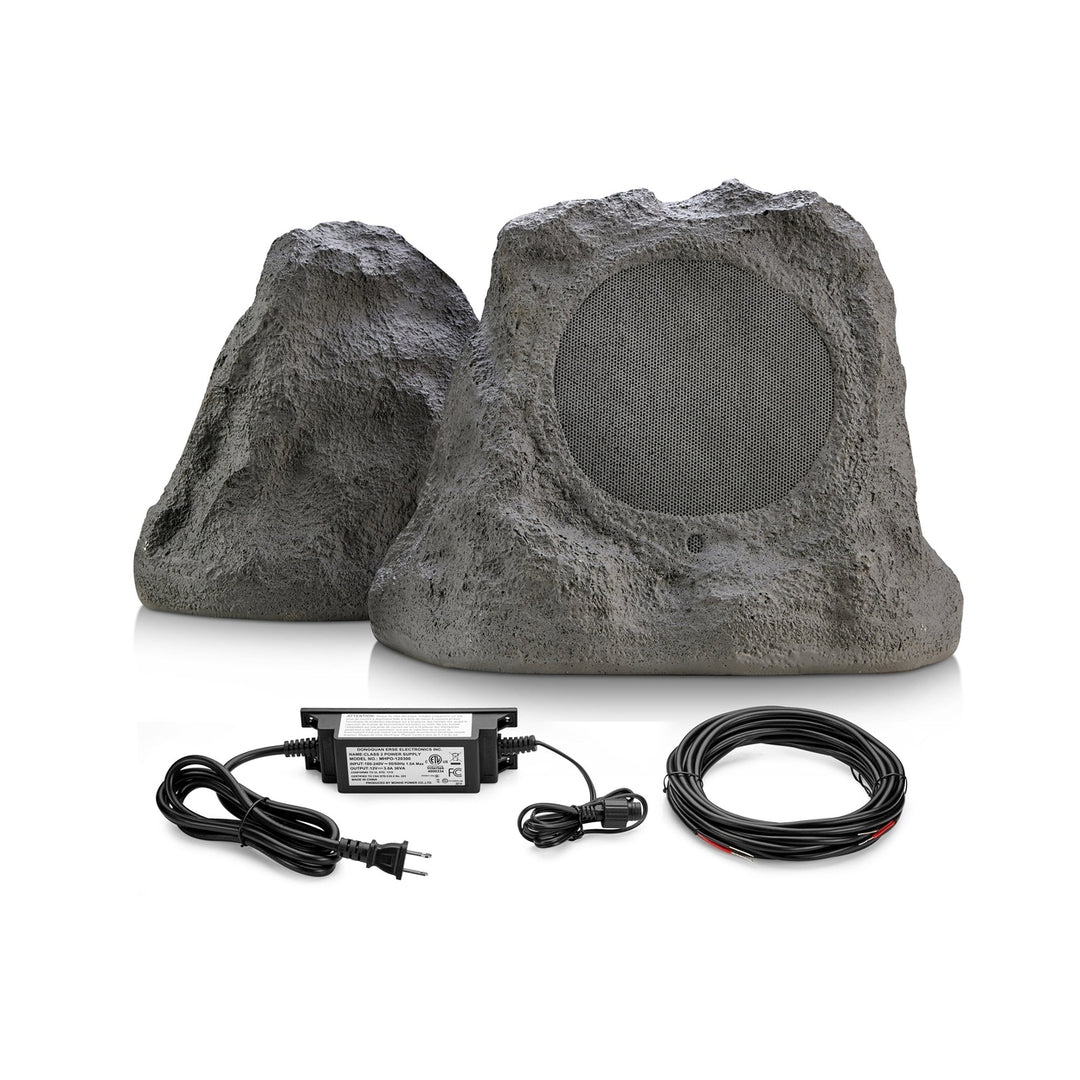 SoundPro Dual Bluetooth Outdoor Weatherproof Rock Landscape Speakers Image 4