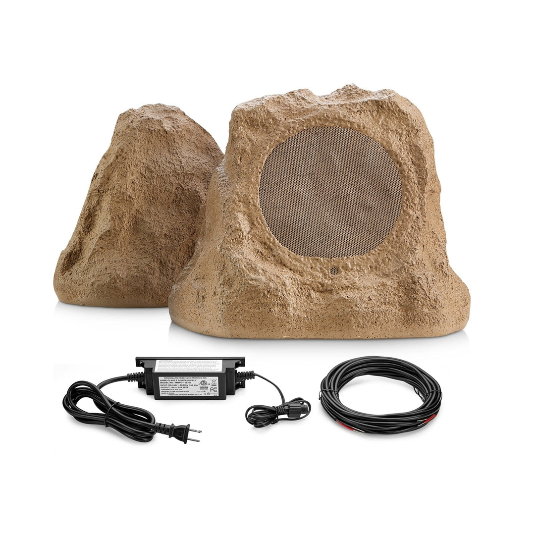 SoundPro Dual Bluetooth Outdoor Weatherproof Rock Landscape Speakers Image 12
