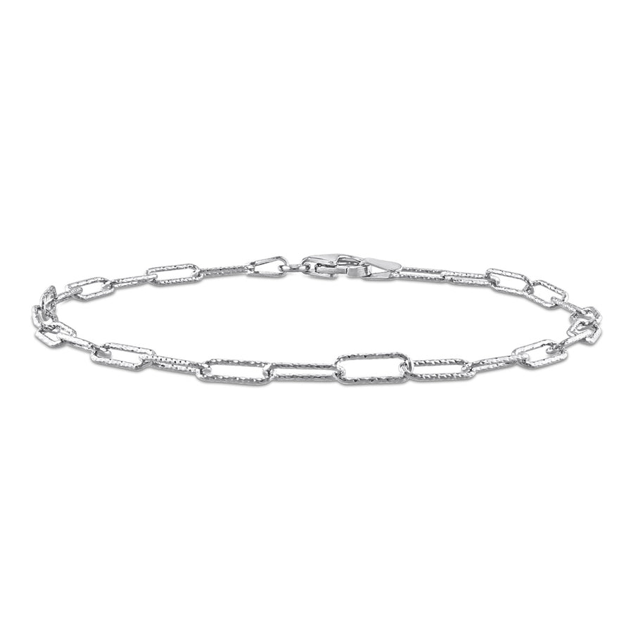 Fancy Paperclip Chain Bracelet in Sterling Silver (7.00 inches) Image 1