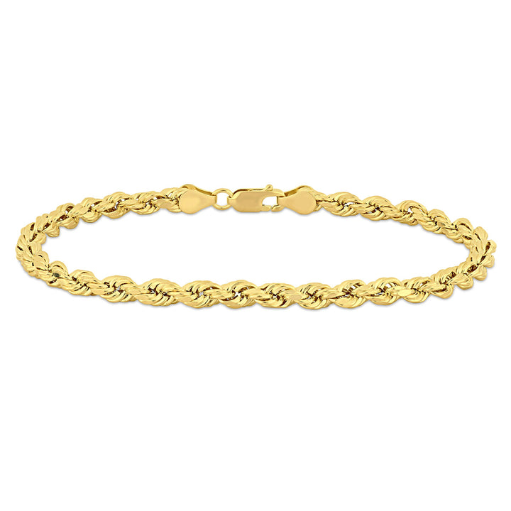 Mens Rope Chain Bracelet in 14K Yellow Gold (9.0 inches) Image 1